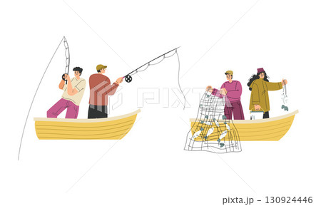 Enjoy Fun Fishing Adventures in Colorful Boats with Family and Friends this Summer 130924446