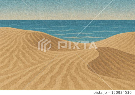 砂丘　鳥取砂丘イメージ　砂絵風 130924530