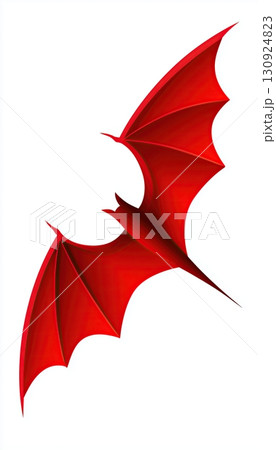 Red bat simple vector logo, perfect shaped flying halloween illustration bat isolated on white Red bat simple vector logo, perfect shaped flying halloween illustration bat isolated on white 130924823