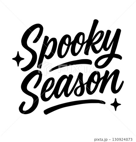 Spooky season. Vector hand drawn lettering design for Halloween celebration. 130924873
