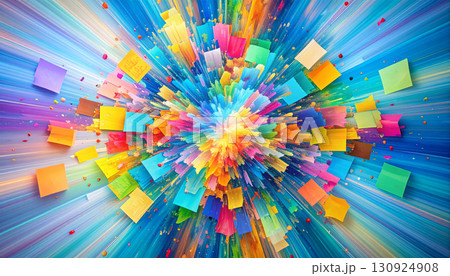 Colorful Sticky Notes on Bulletin Board. Back to School Concept. Generated Image 130924908