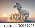 2026年_年賀状_素材_横_3D_馬_102 130925023