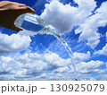 美しい青空とこぼれ落ちる水 130925079