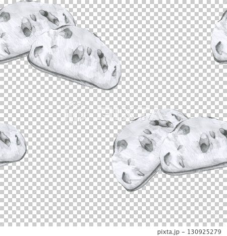 Bread slices pencil graphics seamless pattern. Hand drawn engraved bakery food clipart, pastry repeated background for home textile, fabric, kitchen and bakery wallpaper design Bread slices pencil graphics seamless pattern. Hand drawn engraved bakery food clipart, pastry repeated background for home textile, fabric, kitchen and bakery wallpaper design 130925279