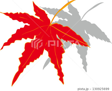 紅葉したカエデの葉のイラスト 130925699