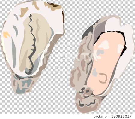 焼き牡蠣のイラスト 130926017