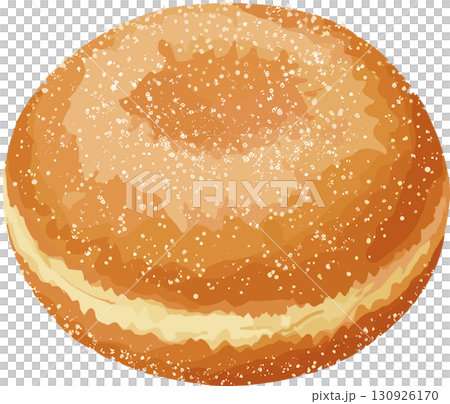 Vector illustration of an anko donut covered in sugar 130926170