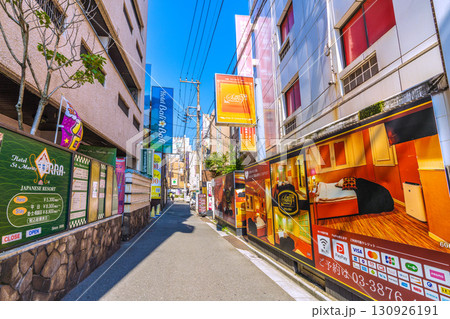 日本の東京都市景観 鶯谷駅前のホテル街などを望む 日本の東京都市景観 鶯谷駅前のホテル街などを望む 130926191