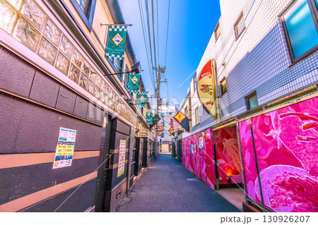 日本の東京都市景観 鶯谷駅前のホテル街などを望む 日本の東京都市景観 鶯谷駅前のホテル街などを望む 130926207