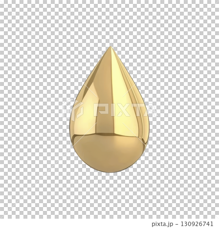 A shiny golden teardrop shaped object with smooth, reflective surface, isolated on transparency background. object appears metallic and elegant, suggesting luxury and sophistication A shiny golden teardrop shaped object with smooth, reflective surface, isolated on transparency background. object appears metallic and elegant, suggesting luxury and sophistication 130926741