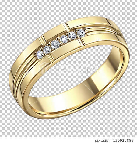 gold ring with sleek design features row of sparkling diamonds set in polished band, exuding elegance and sophistication gold ring with sleek design features row of sparkling diamonds set in polished band, exuding elegance and sophistication 130926883