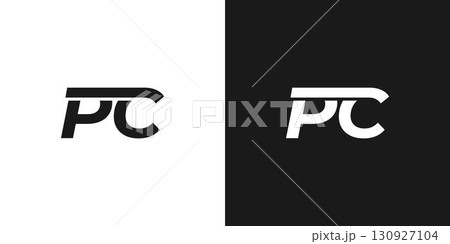 Modern and stong PC initials abstract logo design Modern and stong PC initials abstract logo design 130927104