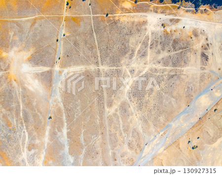 Aerial view top down of Volcano land texture, Abstract nature Background at Bromo volcano indonesia 130927315