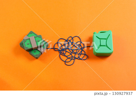 Pricing of green fuels. Investments for the transition to green fuels. Symbol of sustainability, renewable energy, eco transport, global policy, and the future of clean industry. 130927937