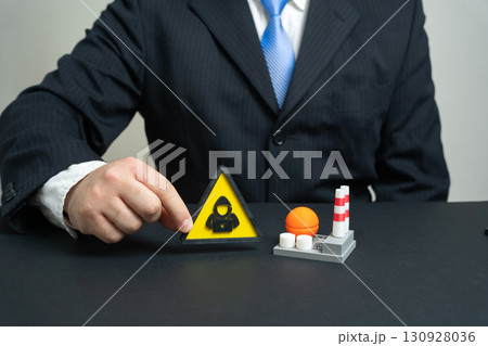 The threat of cyberattacks on the energy and industrial sectors. Hackers attack the economy and enterprises, hybrid warfare. Symbol of digital security, defense and resilience. 130928036