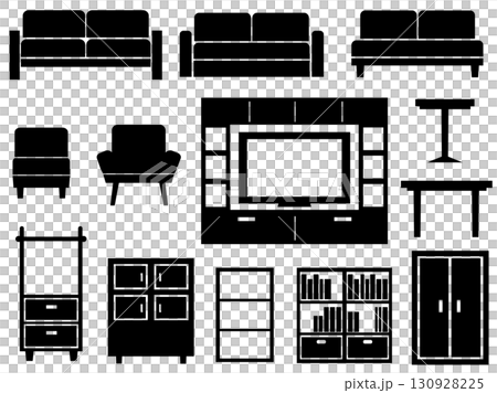 ソファ 棚 テーブル 家具 インテリア シルエット 素材 130928225