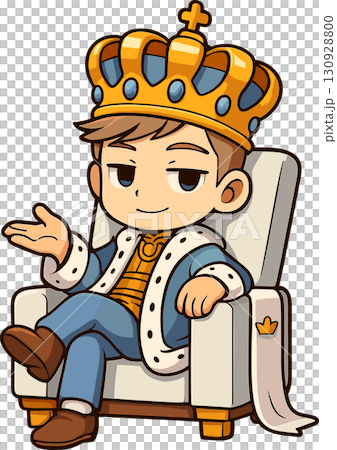性格の悪そうな王子様のイラスト 130928800