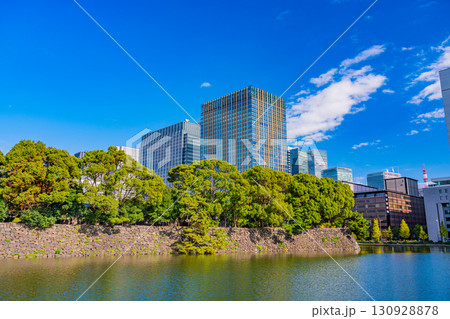 （東京）馬場先濠・皇居外苑　紅葉 130928878