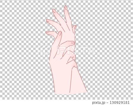 Illustration of a woman's beautiful hands Illustration of a woman's beautiful hands 130929181