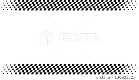 Racing flag with a checker pattern. Chessboard car frame for the finish line. Vector border banner for a winner in motorsports. Racing flag with a checker pattern. Chessboard car frame for the finish line. Vector border banner for a winner in motorsports. 130929325