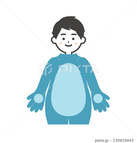 着ぐるみの頭を脱いだ男性イラスト 着ぐるみの頭を脱いだ男性イラスト 130929443
