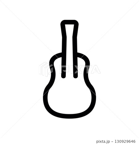 Simple black vector icon with a theme guitar Simple black vector icon with a theme guitar 130929646