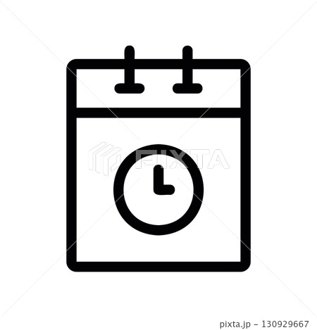 Simple black vector icon with a theme case planner 130929667