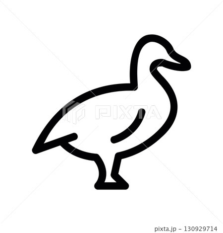 Simple black vector icon with a theme duck Simple black vector icon with a theme duck 130929714