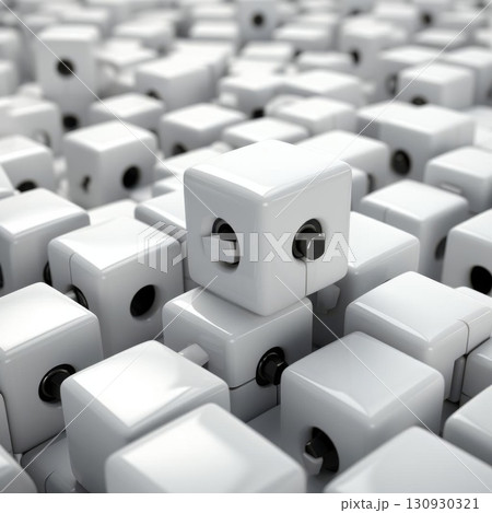 White Cubes Abstract Background Texture Design.のイラスト素材 [130930321] - PIXTA