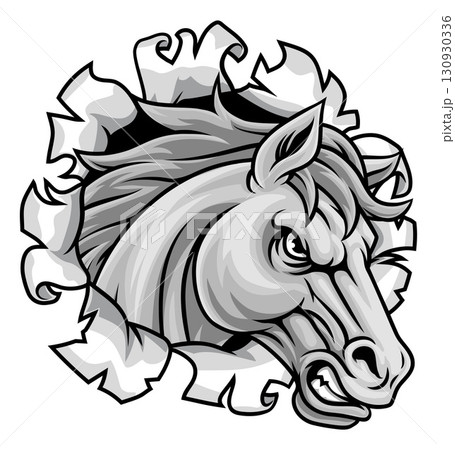 Horse Mustang Stallion Bronco Sports Team Mascot 130930336