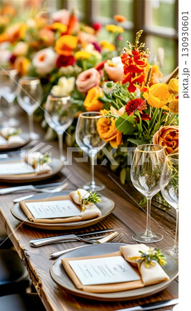 table set for an event party 130930601