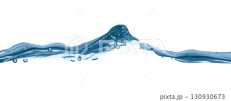 Water wave, isolated on transparent background close-up, clean drinking water concept 130930673