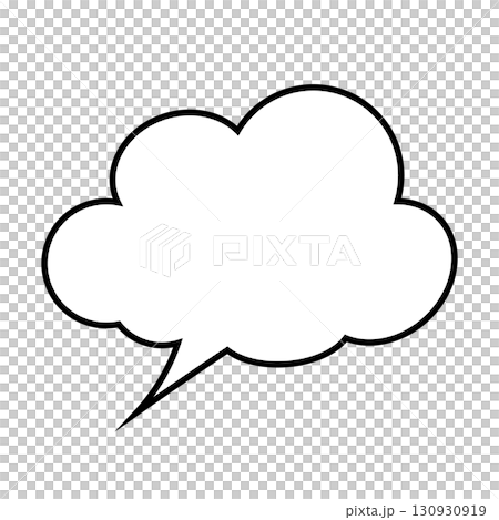 Simple speech bubble illustration - Fluffy 130930919
