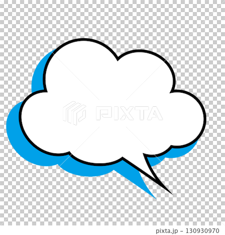 Simple speech bubble illustration - Fluffy Simple speech bubble illustration - Fluffy 130930970