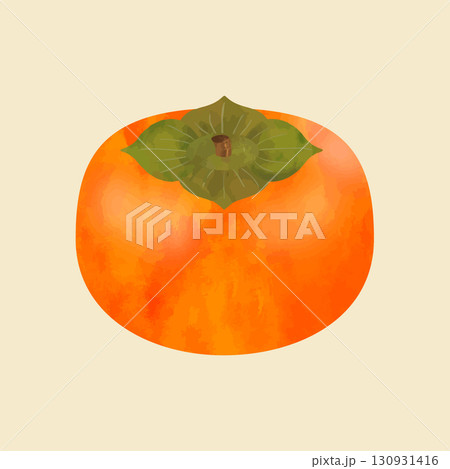柿のイラスト(水彩風ベクター) 柿のイラスト(水彩風ベクター) 130931416