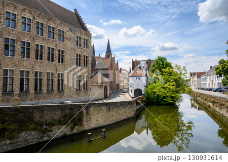 Historical Old Town and UNESCO World Culture Heritage site of Bruges in West Flanders, Belgium 130931614