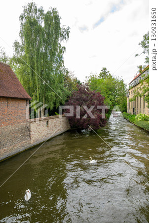Historical Old Town and UNESCO World Culture Heritage site of Bruges in West Flanders, Belgium 130931650