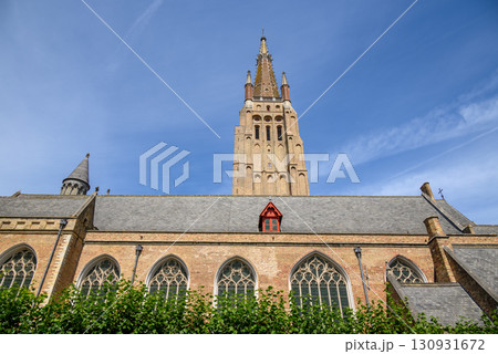 Church of Our Lady Roman Catholic gothic church in Bruges, Belgium 130931672