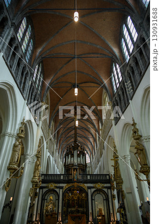 Interior of the Church of Our Lady Roman Catholic gothic church in Bruges, Belgium Interior of the Church of Our Lady Roman Catholic gothic church in Bruges, Belgium 130931688