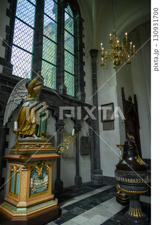 Interior details in the Church of Our Lady Roman Catholic gothic church in Bruges, Belgium Interior details in the Church of Our Lady Roman Catholic gothic church in Bruges, Belgium 130931700