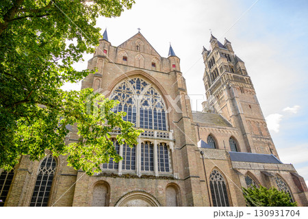Saint Salvator Cathedral main Roman Catholic gothic church in Bruges, Belgium Saint Salvator Cathedral main Roman Catholic gothic church in Bruges, Belgium 130931704
