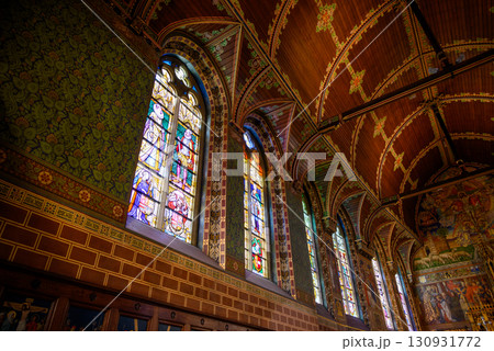 Interior of the Basilica of the Holy Blood, Catholic basilica housing a relic of the Holy Blood of Christ in Bruges, Belgium Interior of the Basilica of the Holy Blood, Catholic basilica housing a relic of the Holy Blood of Christ in Bruges, Belgium 130931772