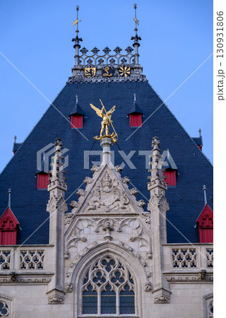 Provincial Court (Provinciaal Hof), former Provincial Government of West Flanders, on Markt main square in Bruges, Belgium 130931806