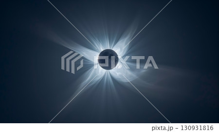 Total solar eclipse blue-hued corona sun moon sky watching rare event 130931816