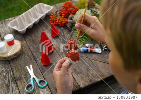 Nature-themed DIY projects for children that emphasize sustainability and creativity. Nature-themed DIY projects for children that emphasize sustainability and creativity. 130931987