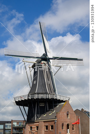 Windmill De Adriaan, popular landmark of the city of Haarlem, Netherlands 130931994