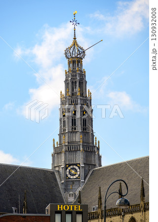 Bell tower of the Church of Saint Bavo Grote Kerk, Reformed Protestant church in Haarlem, Netherlands 130932008