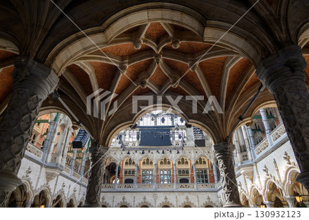 Bourse at Antwerp, first commodity exchange in the world, today a multipurpose venue, in Antwerp, Flanders, Belgium 130932123