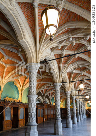 Bourse at Antwerp, first commodity exchange in the world, today a multipurpose venue, in Antwerp, Flanders, Belgium 130932128
