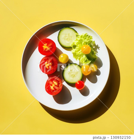 Vibrant, fresh, and healthy plate arrangement 130932150